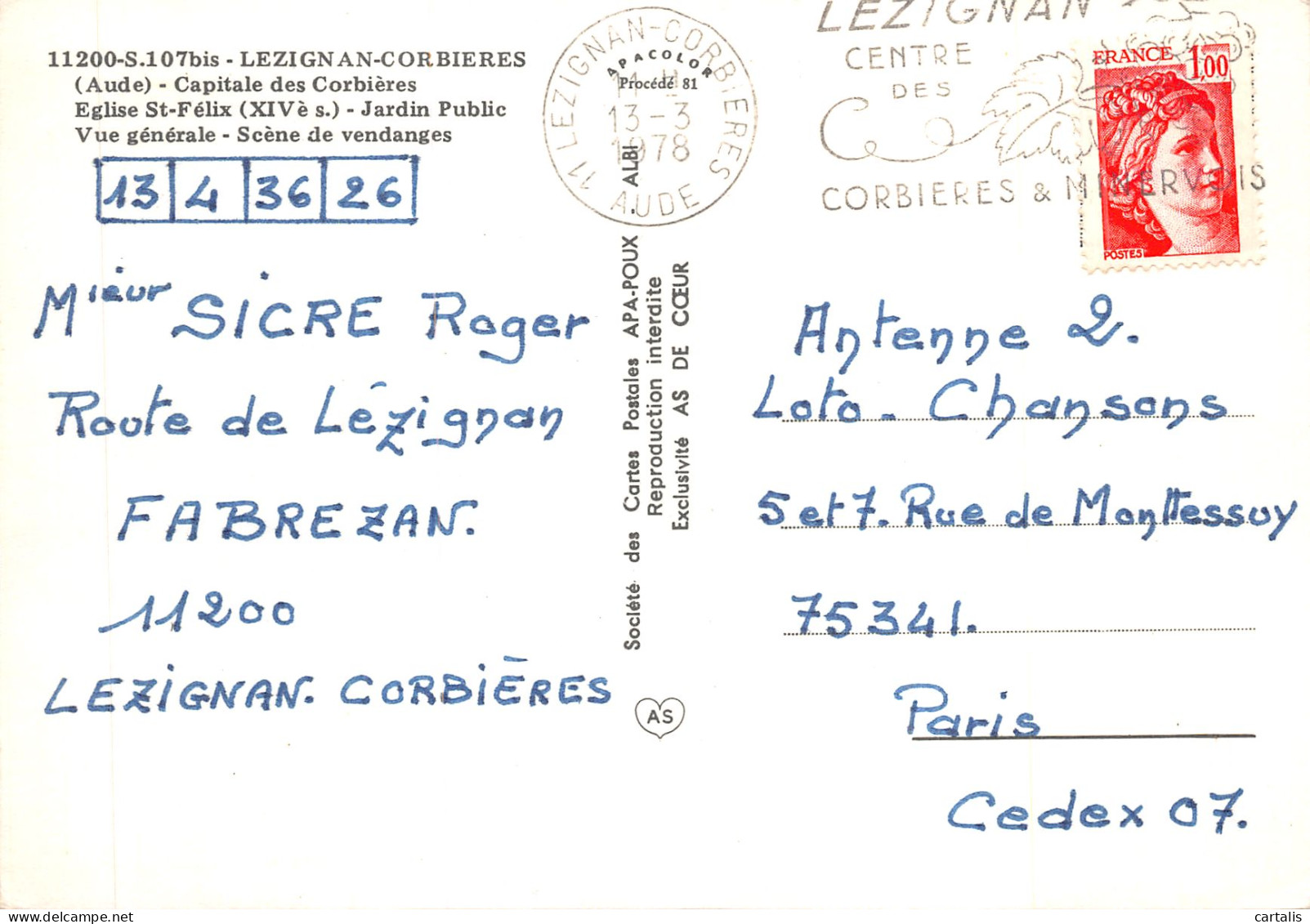 11-LEZIGNAN CORBIERES-N 587-B/0023 - Other & Unclassified