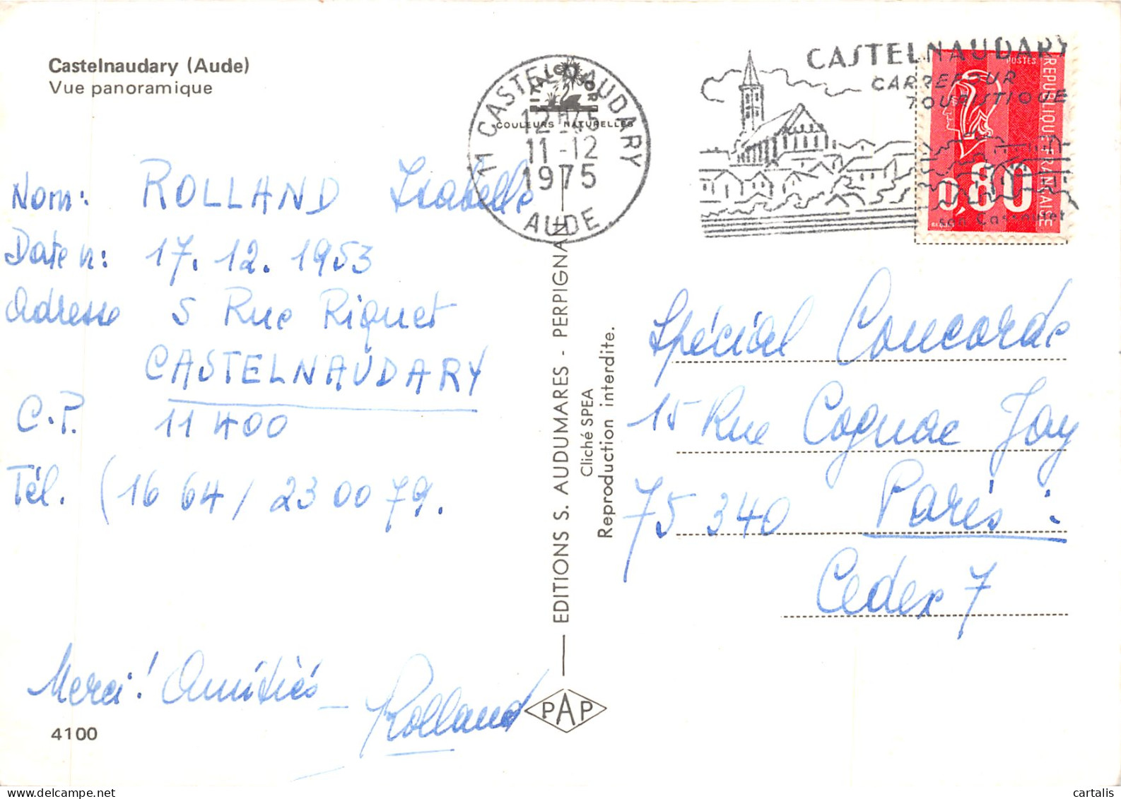 11-CASTELNAUDARY-N 587-B/0001 - Castelnaudary