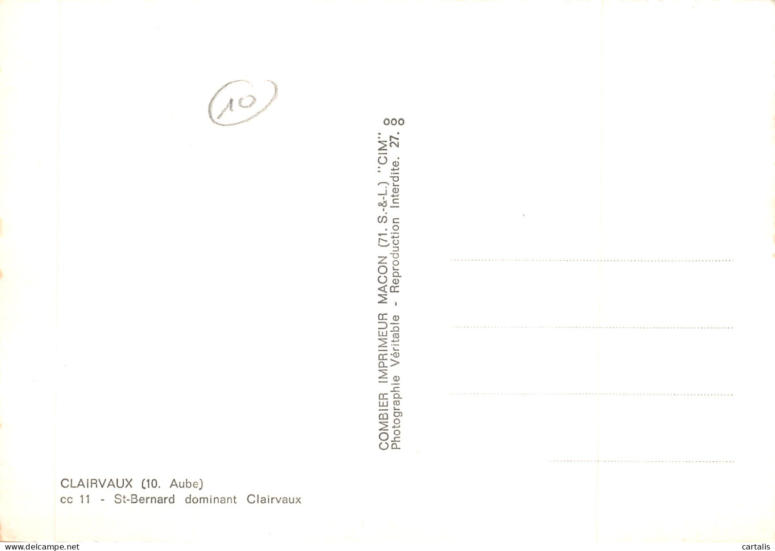 10-CLAIRVAUX-N 587-A/0251 - Other & Unclassified