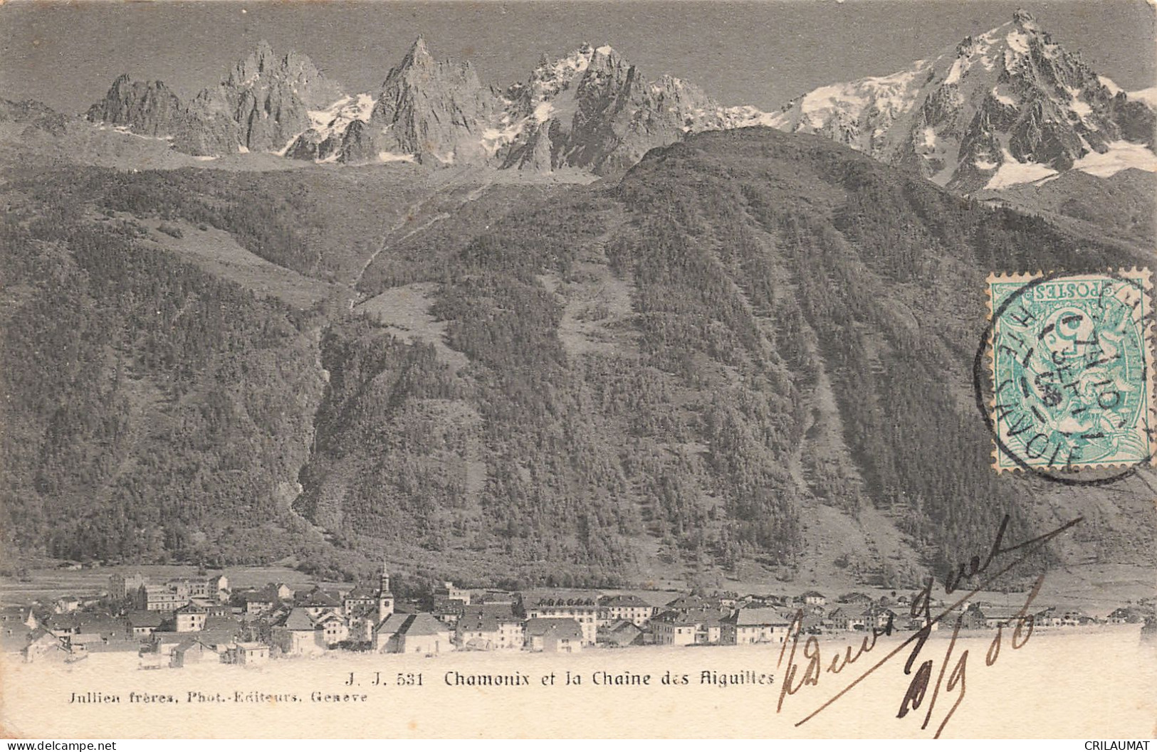 74-CHAMONIX ET LA CHAINE DES AIGUILLES-N°T5309-E/0195 - Chamonix-Mont-Blanc