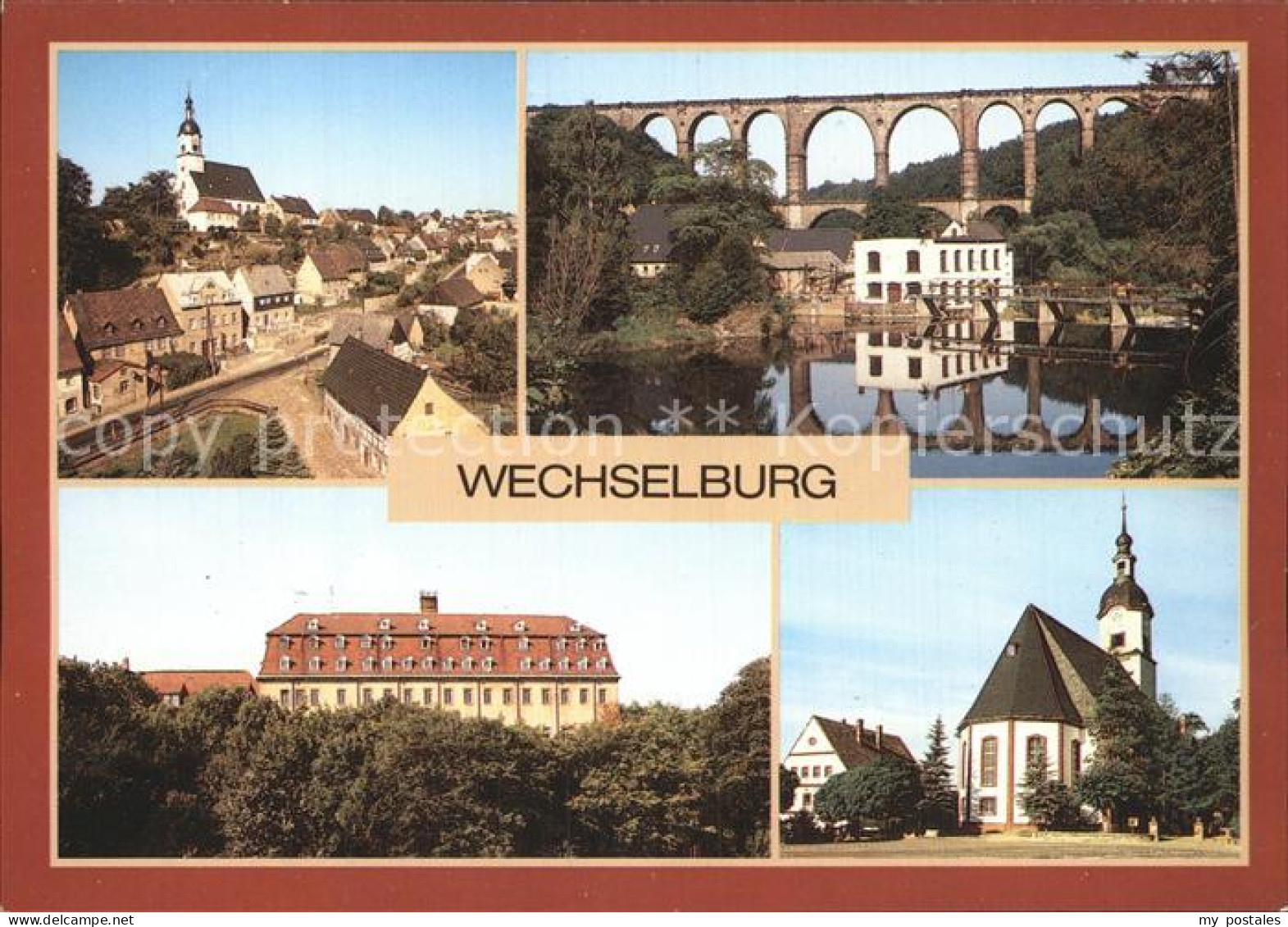 72519085 Wechselburg Goehrener Eisenbahnbruecke Schloss Sankt Otto Kirche Wechse - Other & Unclassified