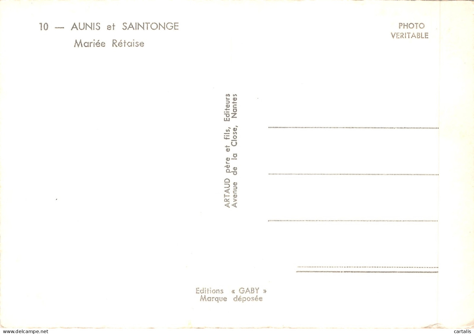 17-SAINTONGE-FOLKLORE-N 587-D/0095 - Other & Unclassified