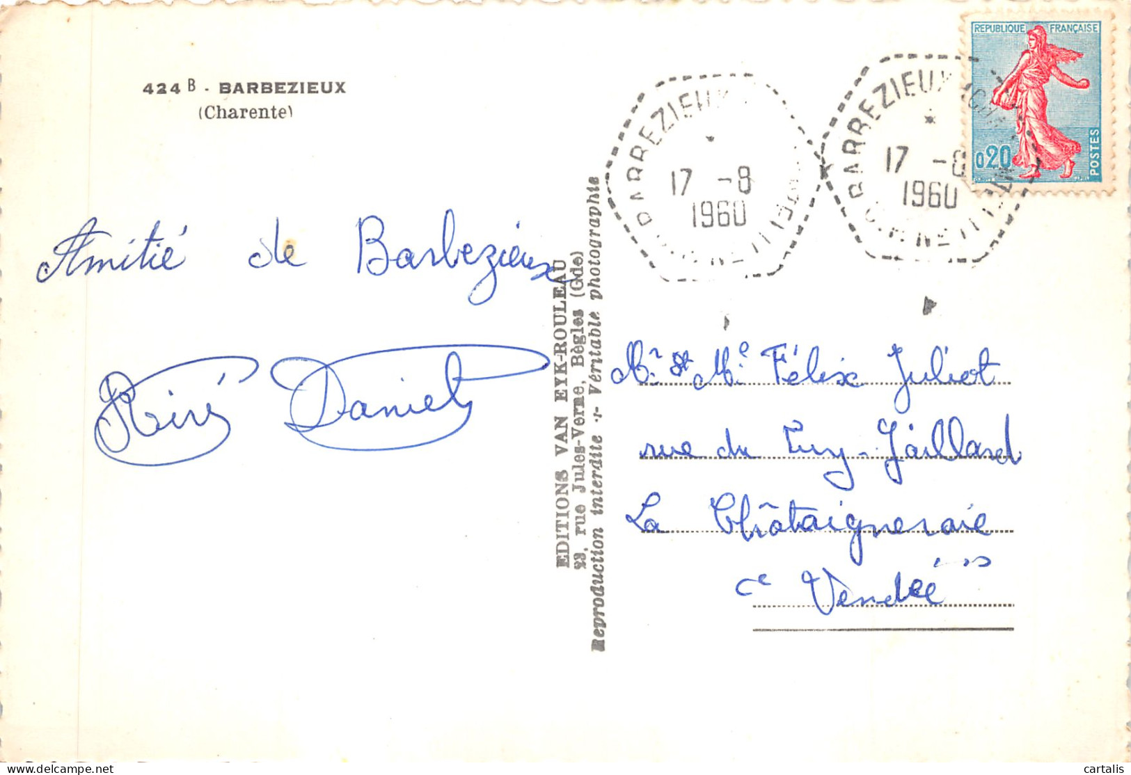 16-BARBEZIEUX-N 587-D/0083 - Other & Unclassified