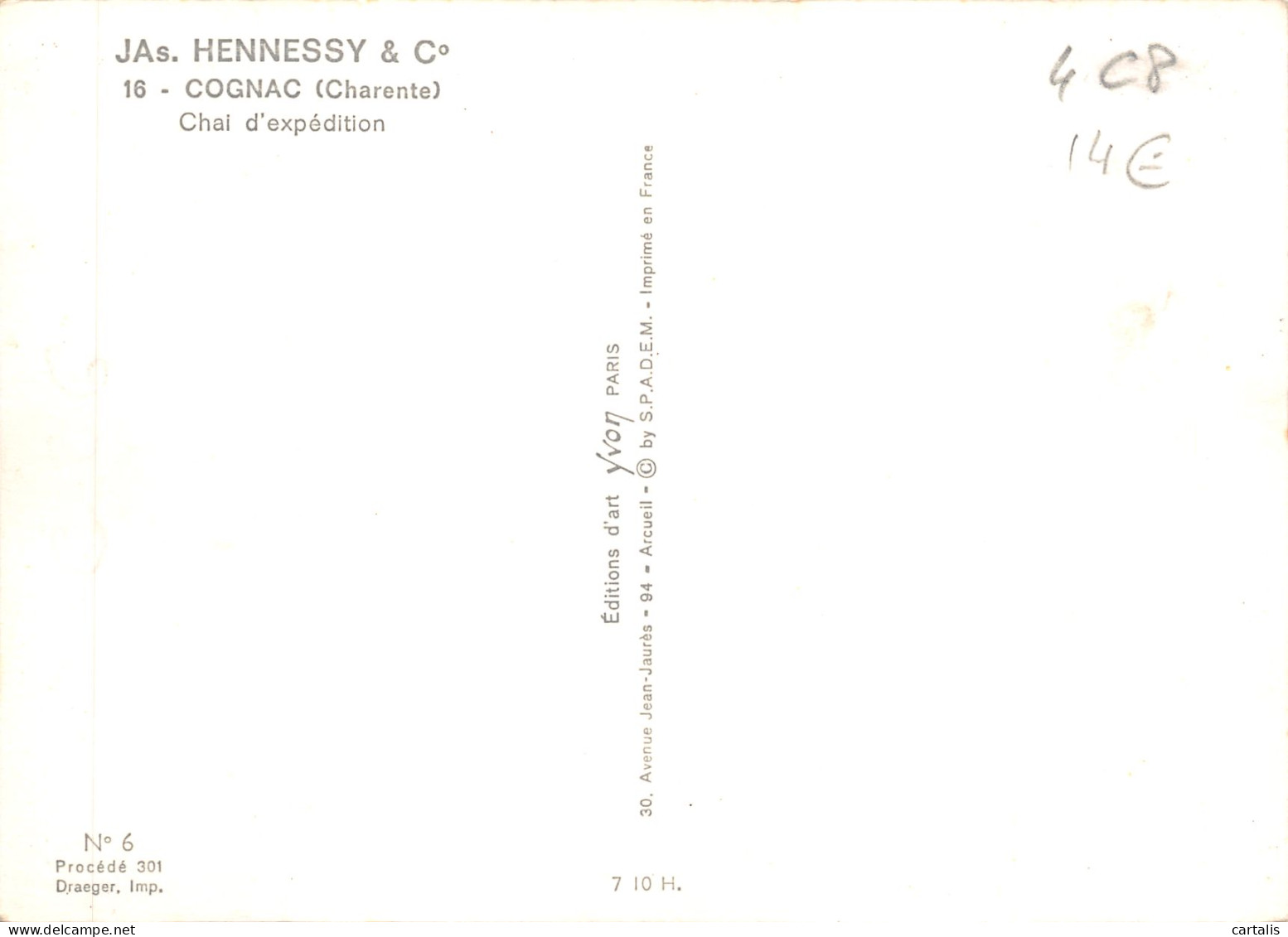 16-COGNAC-ETABLISSEMENTS HENNESSY-N 587-D/0065 - Cognac