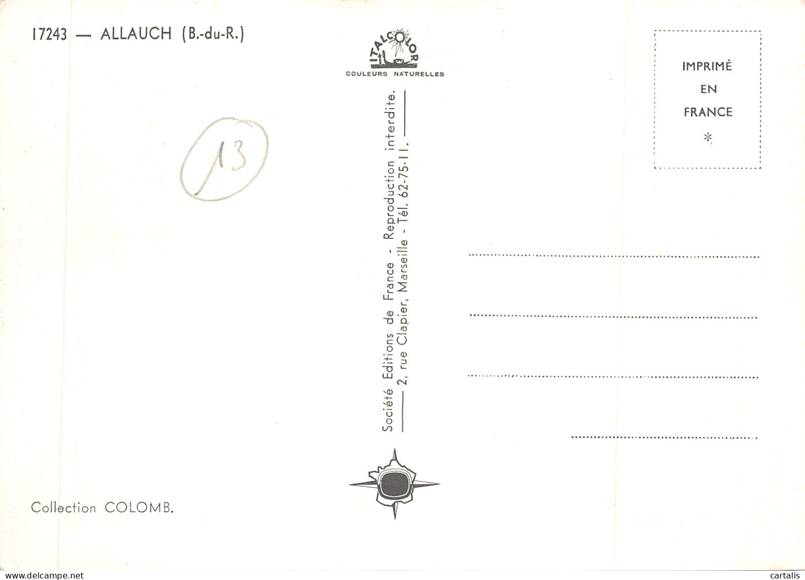13-ALLAUCH-N 587-C/0001 - Allauch