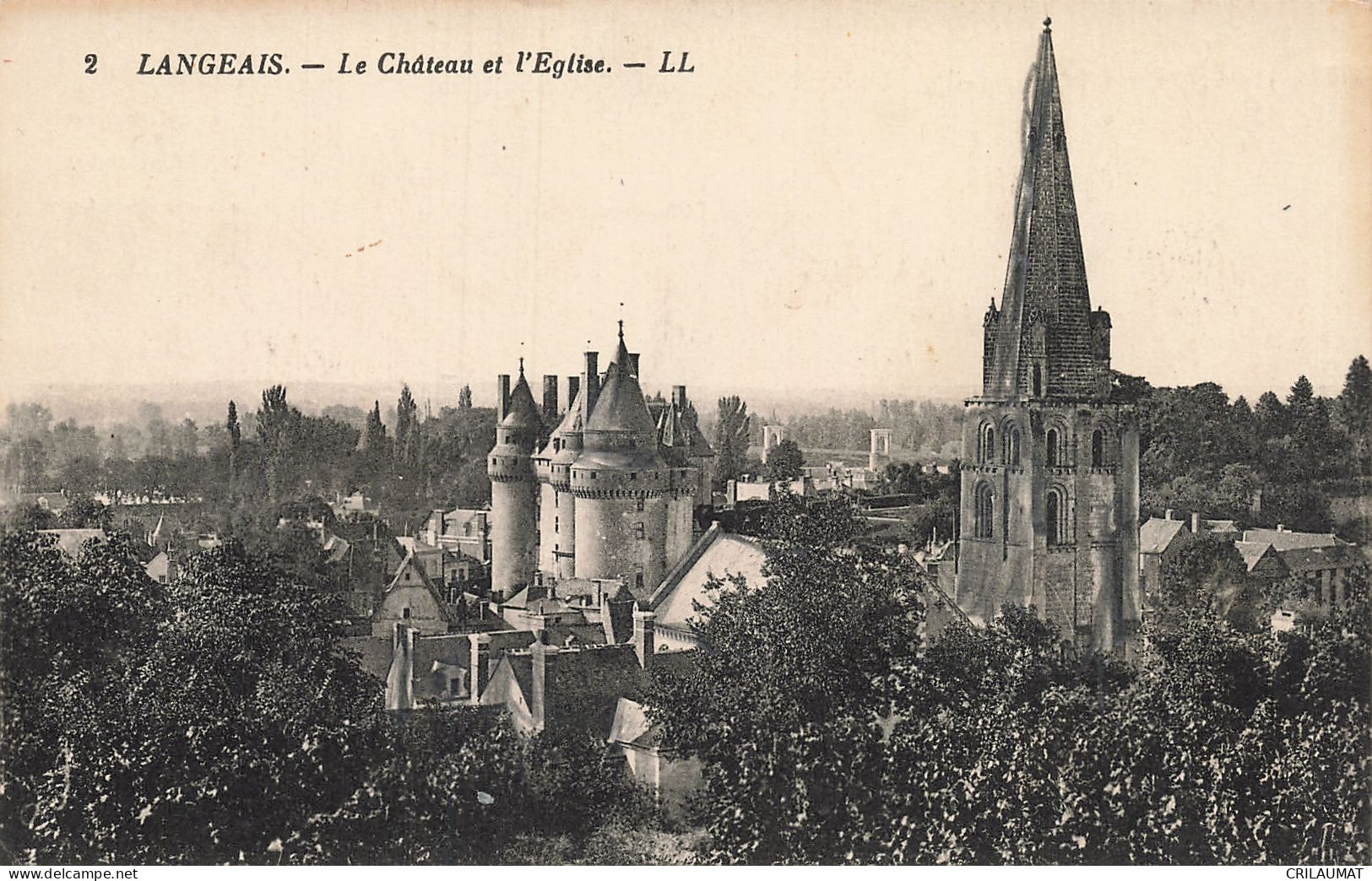 37-LANGEAIS LE CHATEAU ET L EGLISE-N°T5310-B/0049 - Langeais