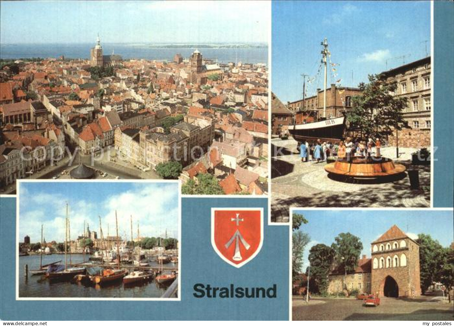72518815 Stralsund Mecklenburg Vorpommern Blick Von Sankt Marien Kutter Meeresmu - Stralsund