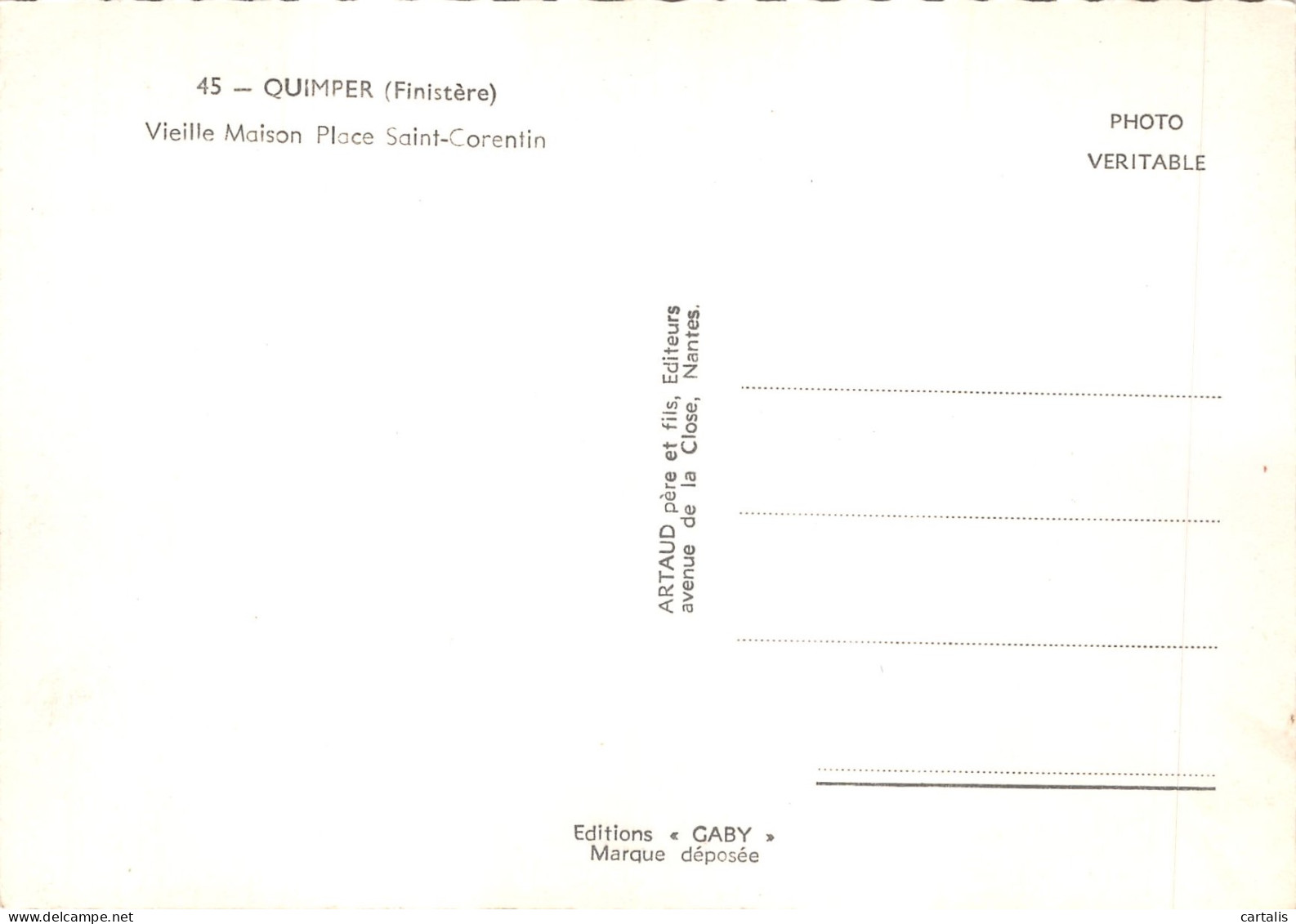 29-QUIMPER-N 589-A/0157 - Quimper