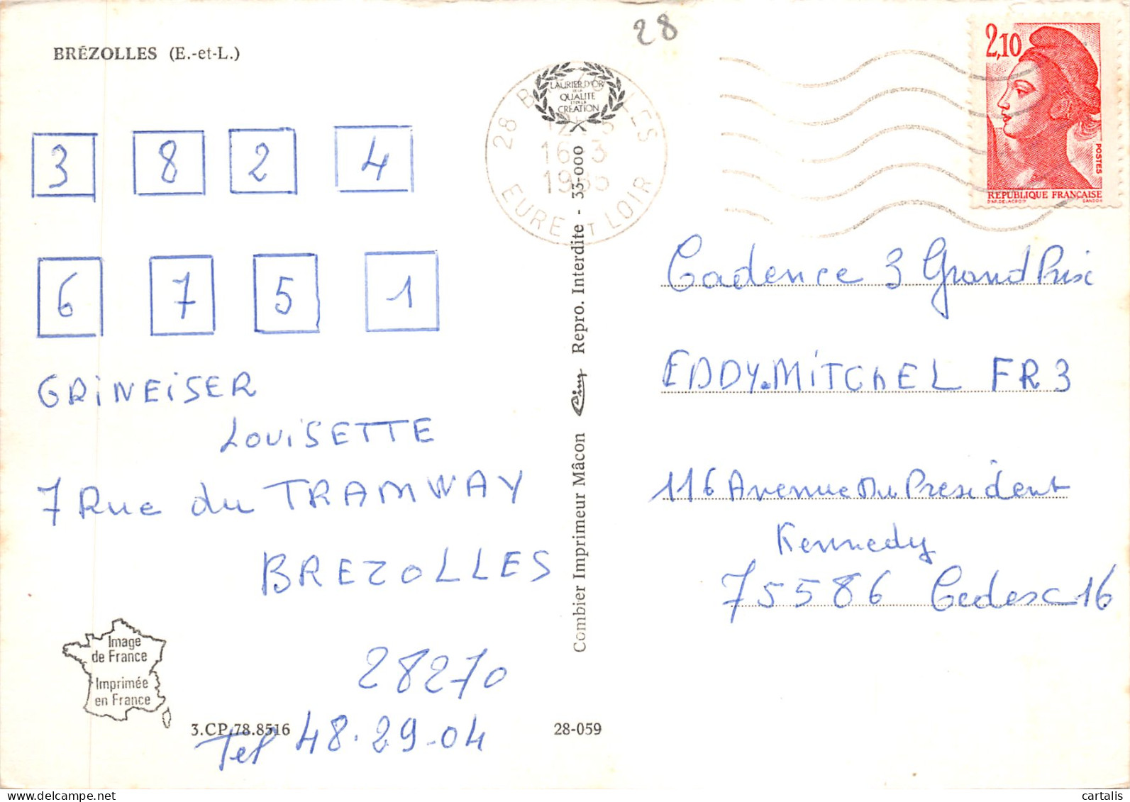 28-BREZOLLES-N 588-D/0261 - Other & Unclassified