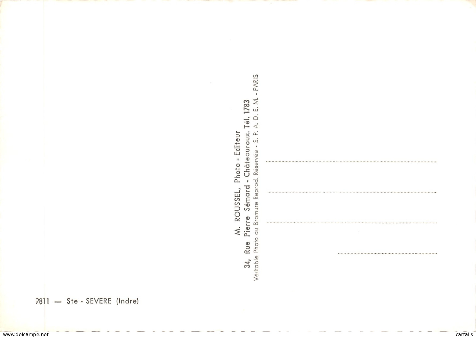 36-SAINTE SEVERE-N 589-C/0303 - Other & Unclassified