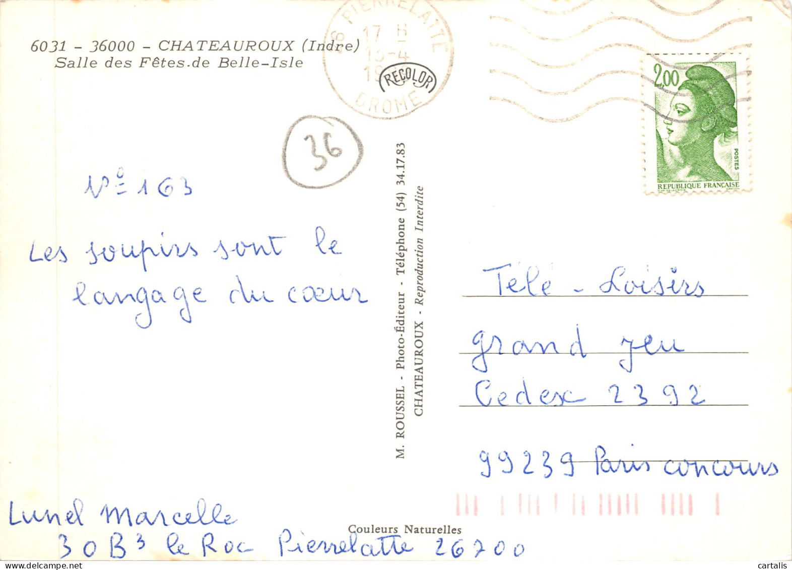 36-CHATEAUROUX-N 589-C/0293 - Chateauroux