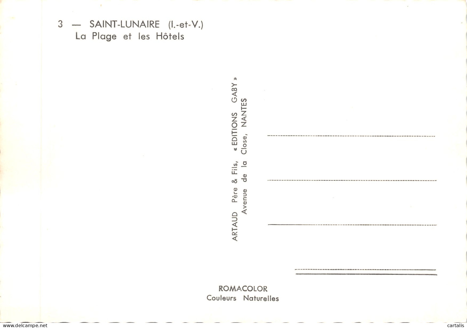 35-SAINT LUNAIRE-N 589-C/0209 - Saint-Lunaire