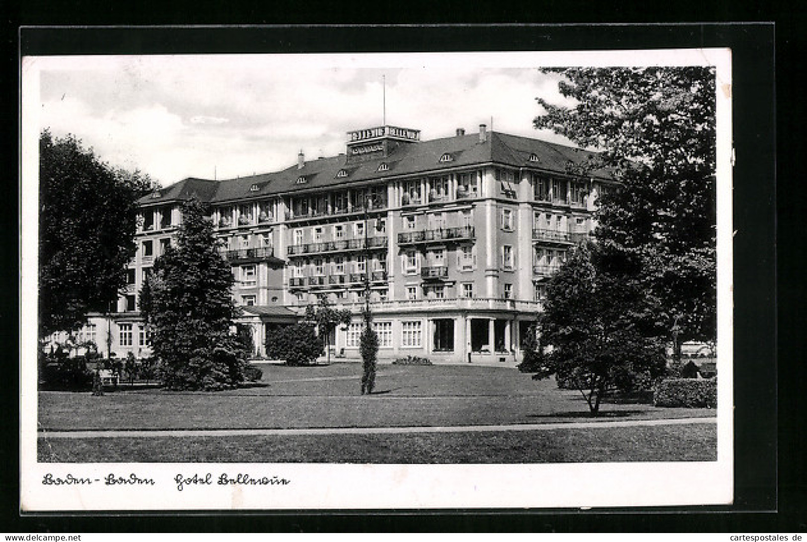 AK Baden-Baden, Hotel Bellevue Mit Anlagen  - Baden-Baden