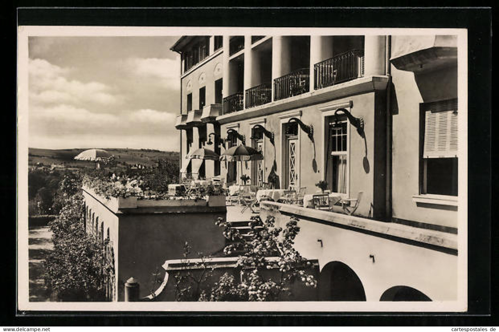 AK Bad Mergentheim, Terrasse Des Sanatorium Taubertal  - Bad Mergentheim