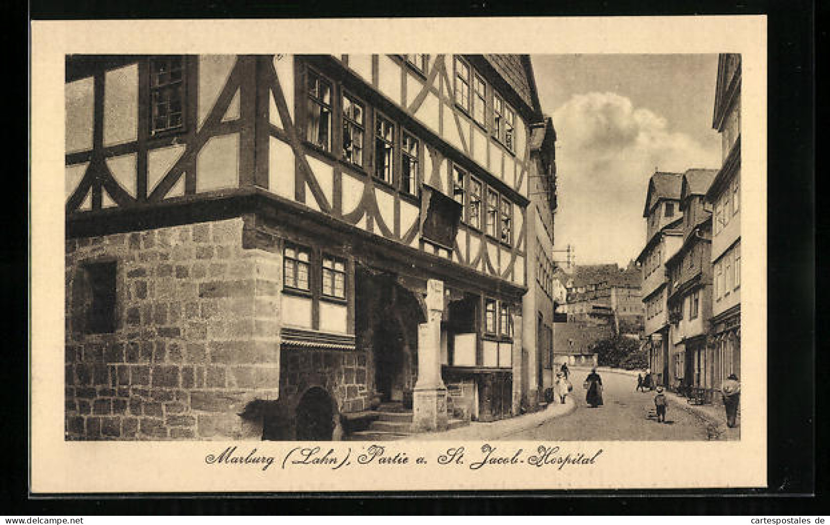 AK Marburg /Lahn, Partie A. St. Jacob-Hospital  - Marburg