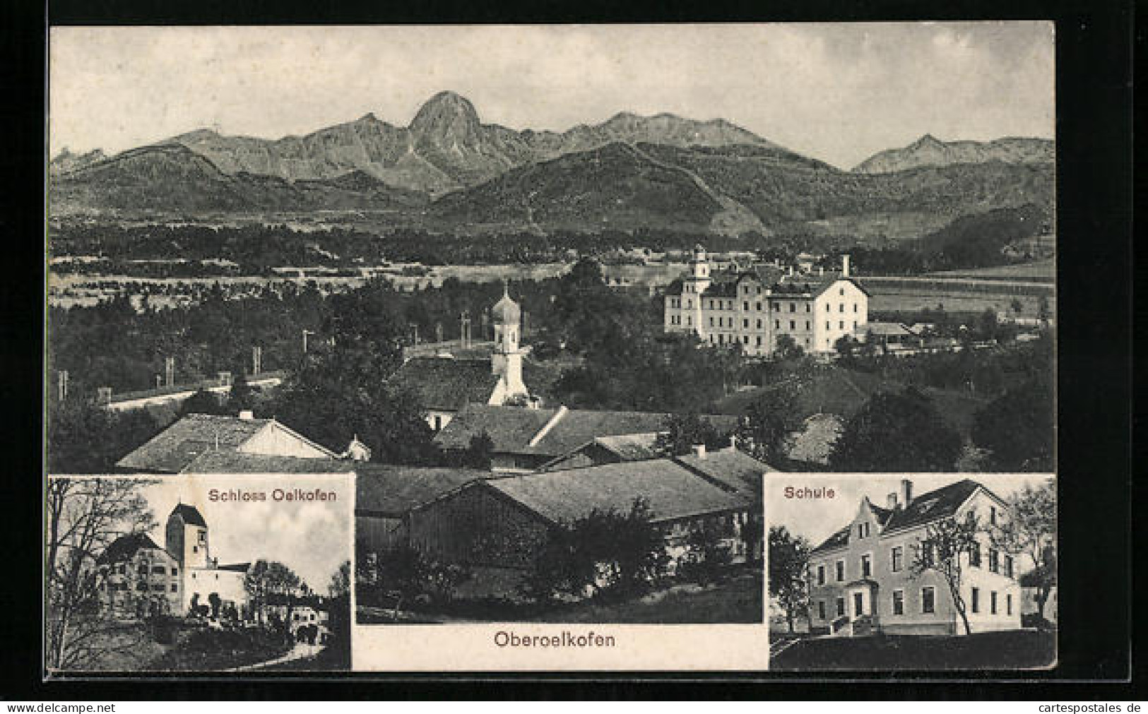 AK Oberoelkofen, Ortsansicht, Schloss Oelkofen, Schule  - Other & Unclassified