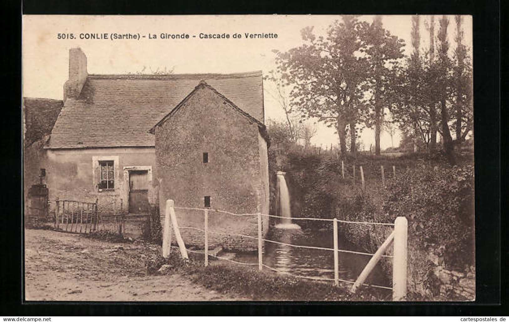 CPA Conlie, La Gironde, Cascade De Verniette  - Conlie