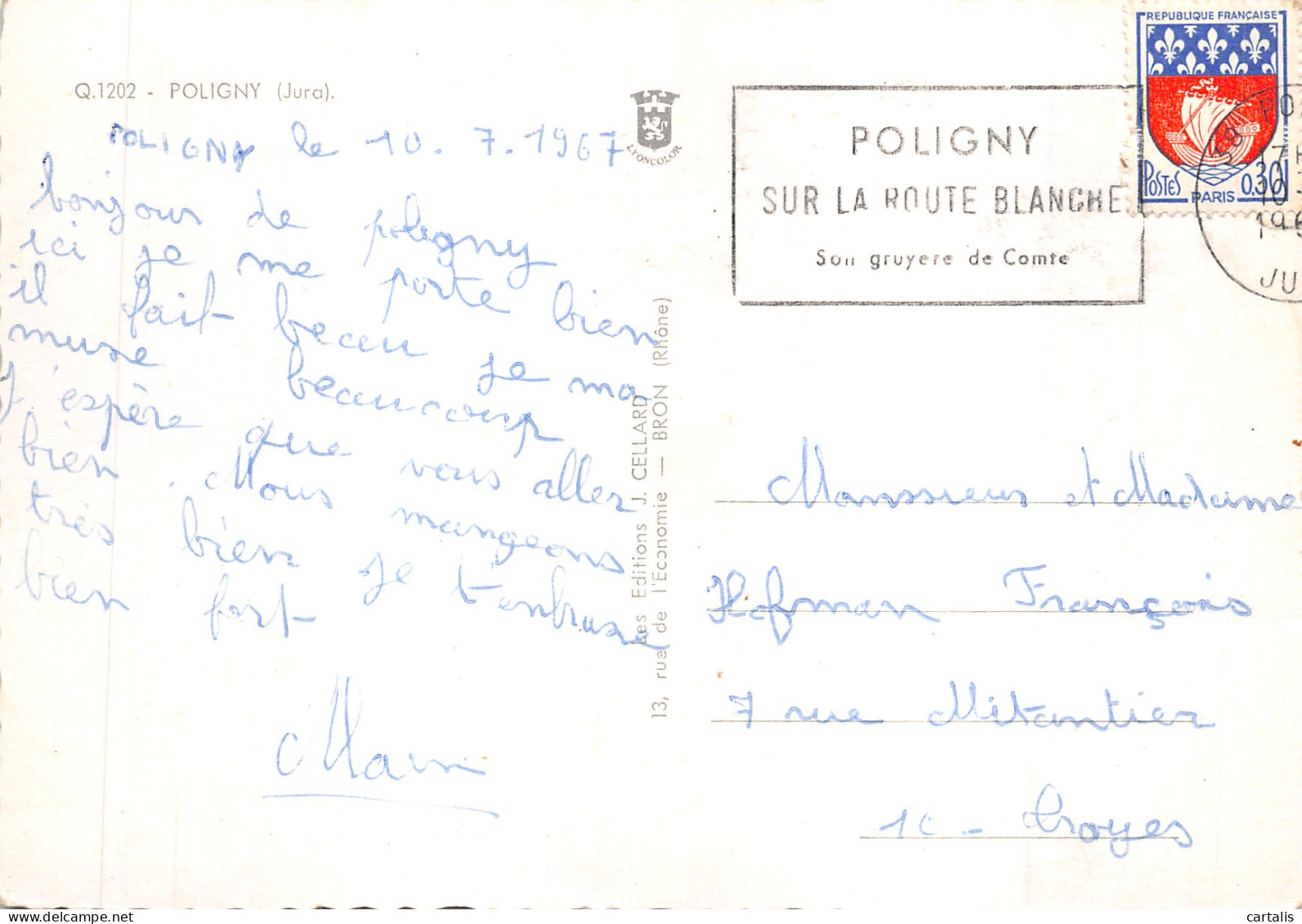 39-POLIGNY-N 590-A/0249 - Poligny