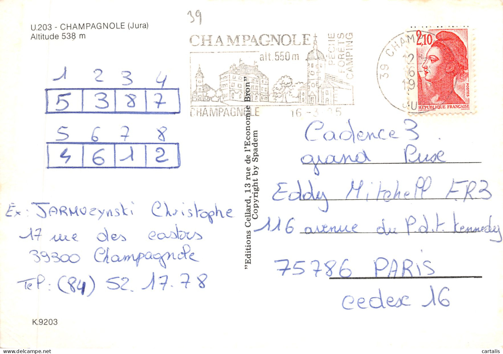 39-CHAMPAGNOLE-N 590-A/0103 - Champagnole