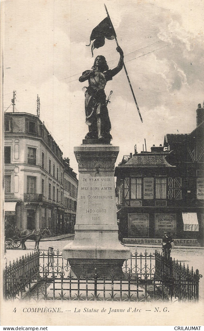 60-COMPIEGNE LA STATUE DE JEANNE D ARC-N°T5310-G/0379 - Compiegne