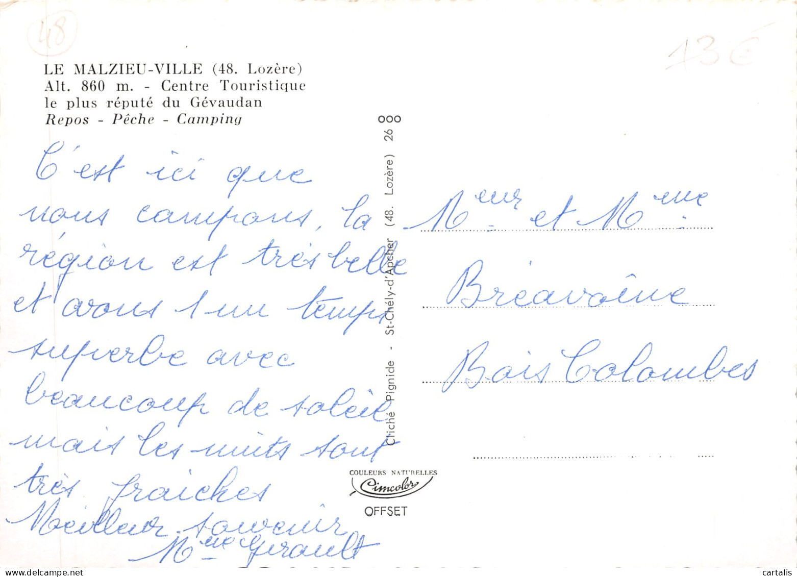 48-LE MALZIEU VILLE-N 590-D/0193 - Other & Unclassified