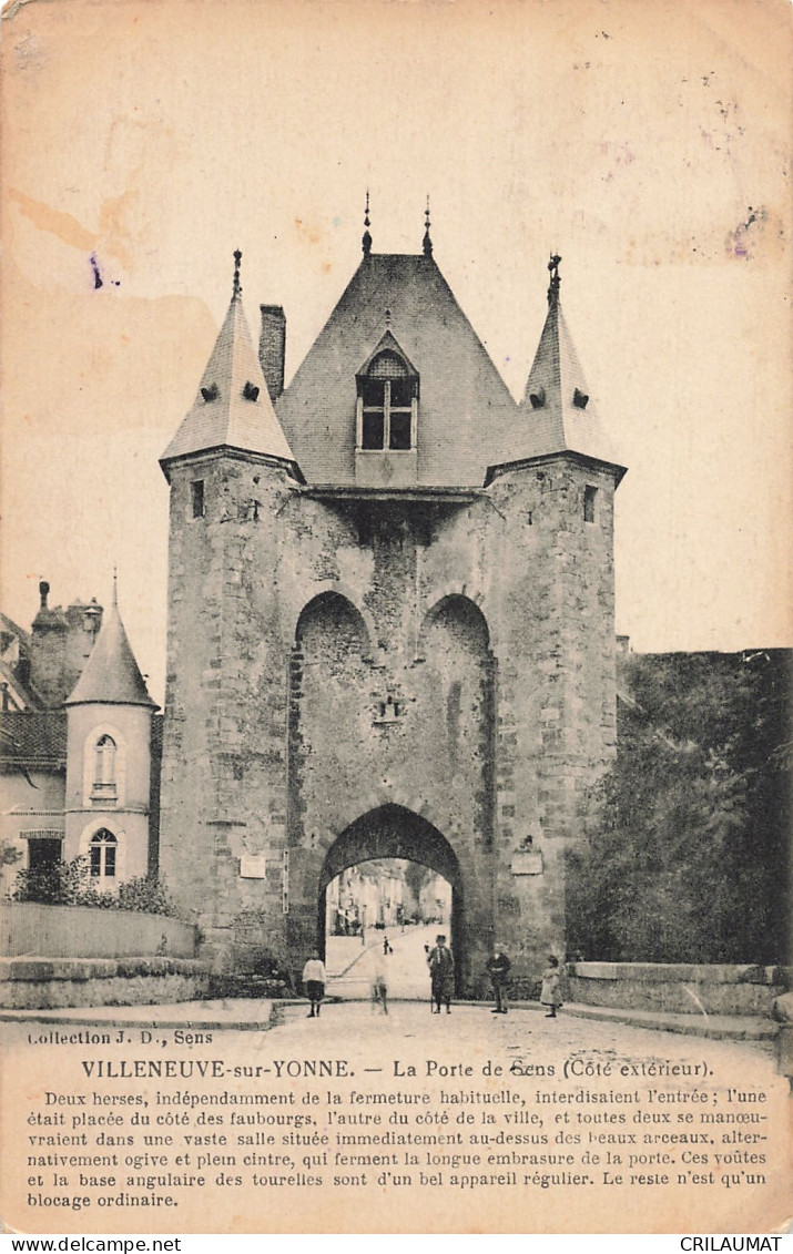 89-VILLENEUVE SUR YONNE-N°T5311-B/0193 - Villeneuve-sur-Yonne