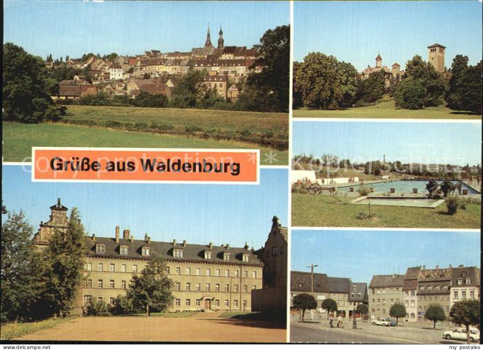 72518206 Waldenburg Sachsen Uebersicht Paedagogische Schule NK Krupskaja Schloss - Other & Unclassified