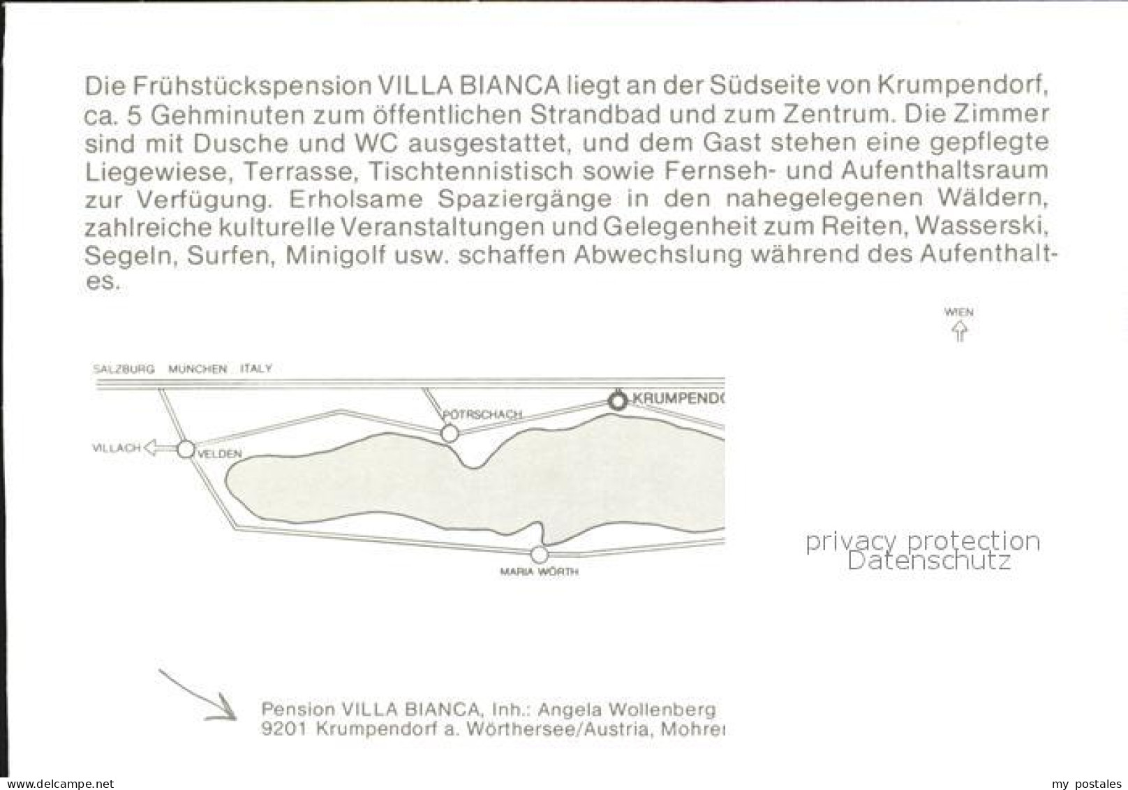 72518168 Krumpendorf Woerthersee Fruehstueckspension Villa Bianca Tischtennis Kr - Other & Unclassified
