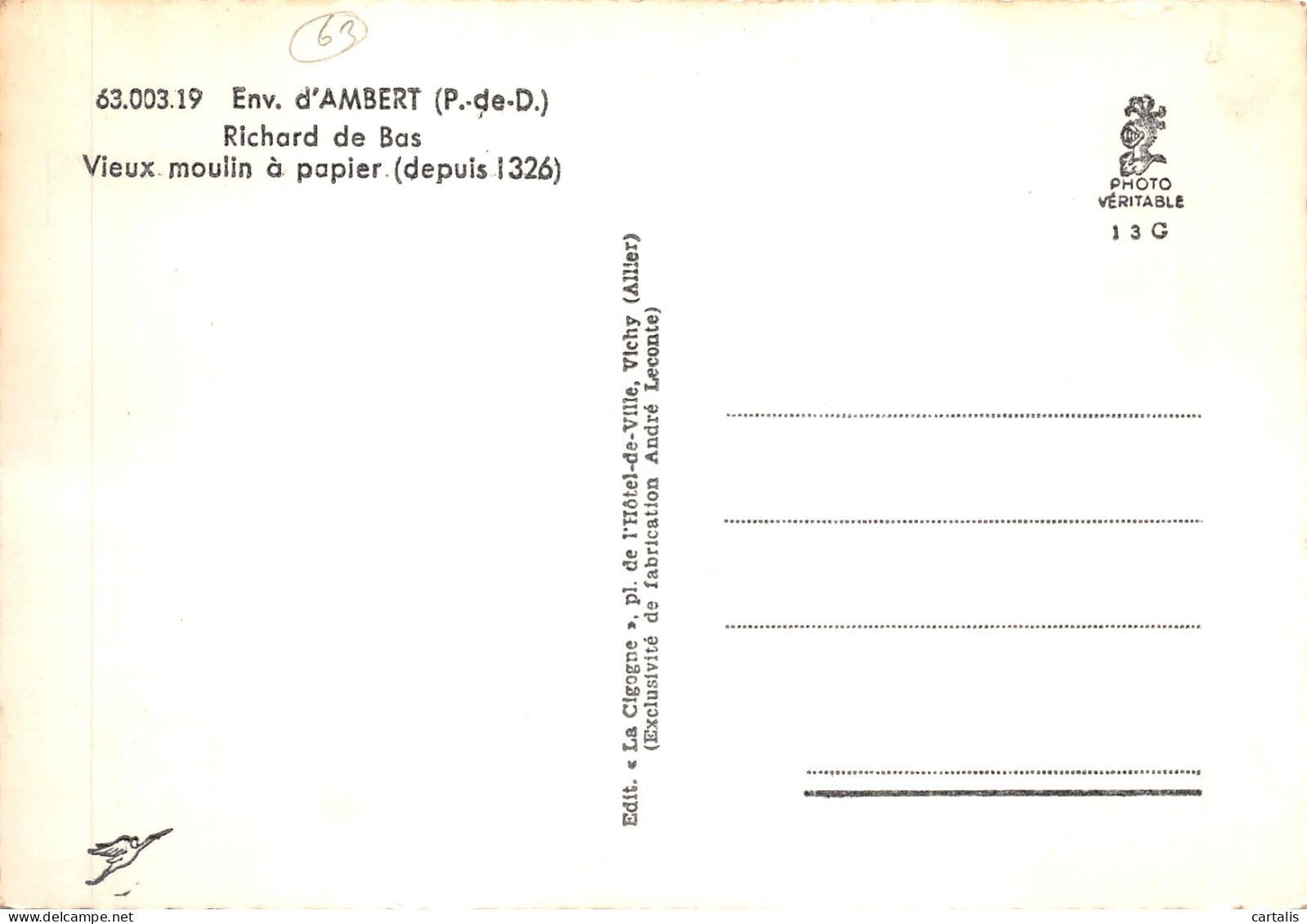 63-AMBERT-VIEUX MOULIN A PAPIER-N 591-D/0241 - Ambert