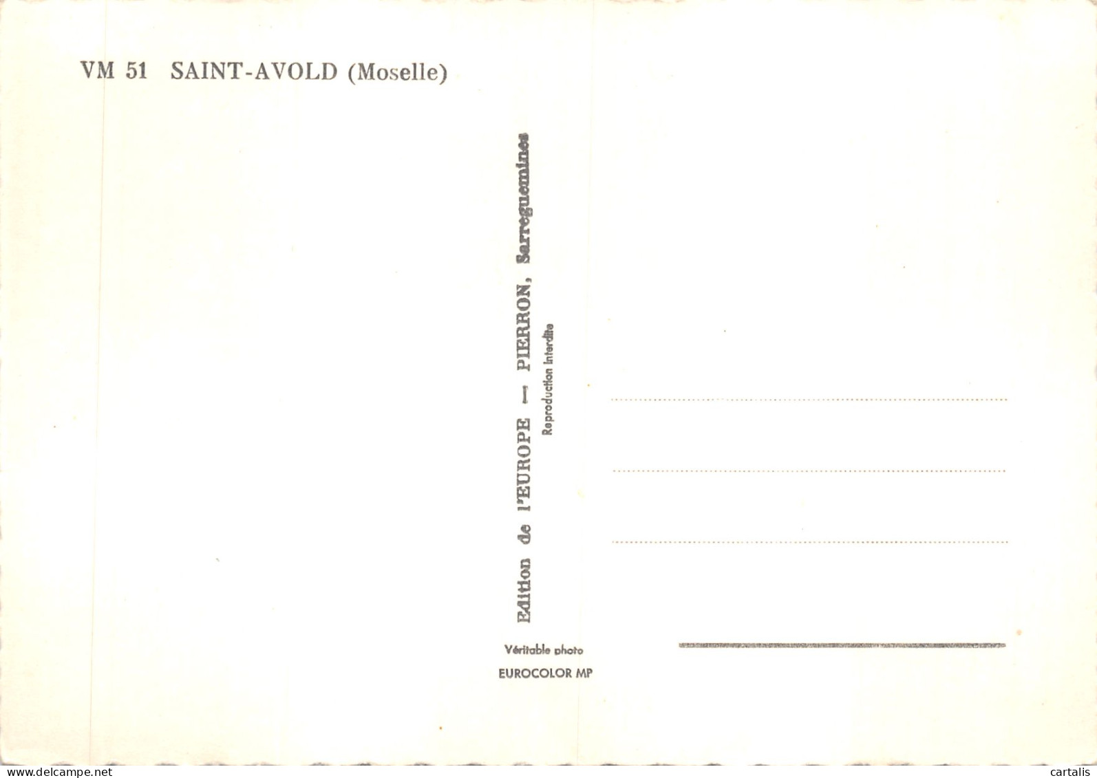 57-SAINT AVOLD-N 591-B/0309 - Saint-Avold