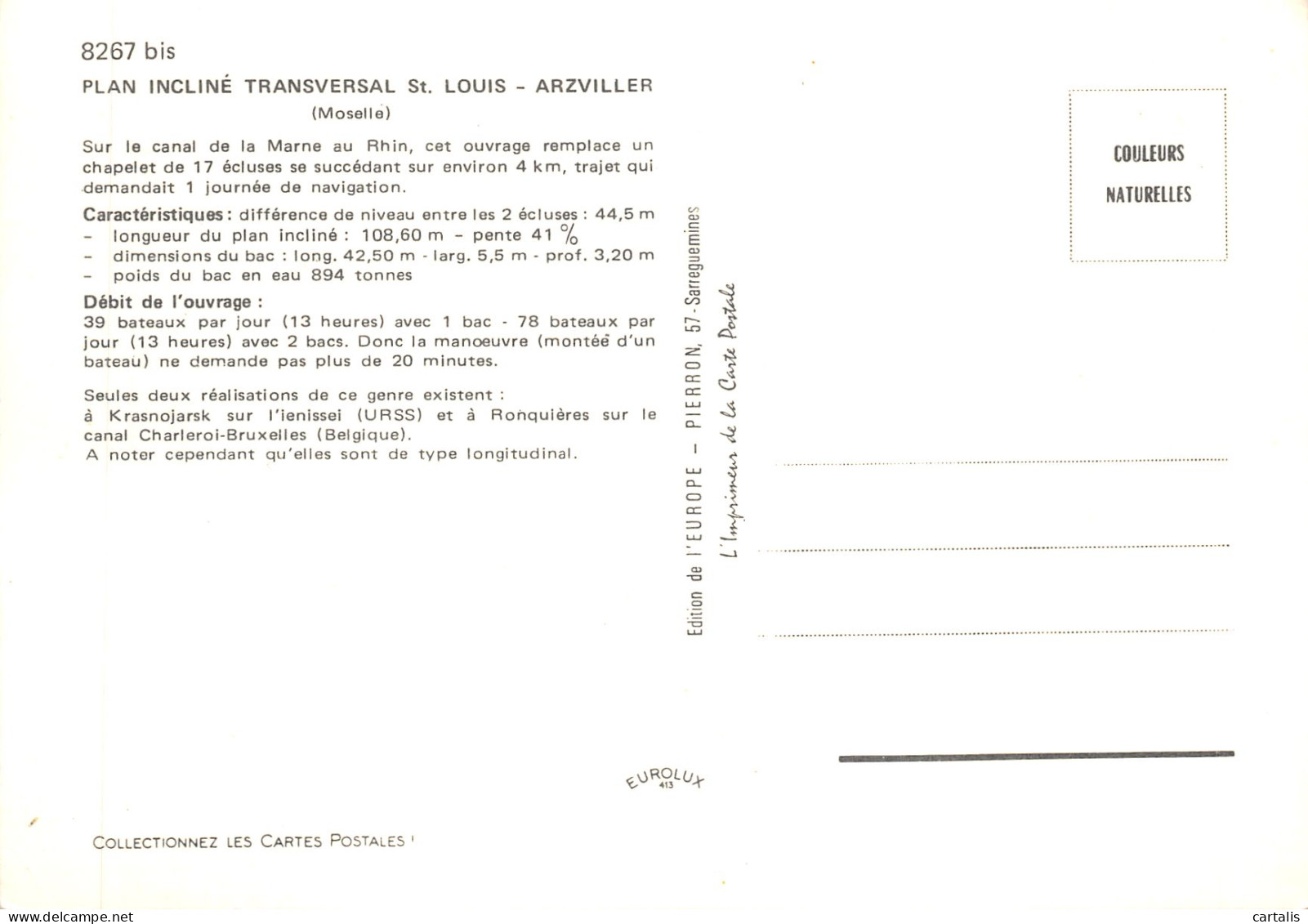 57-SAINT LOUIS ARZVILLER-PLAN INCLINE TRANSVERSAL-N 591-B/0245 - Other & Unclassified