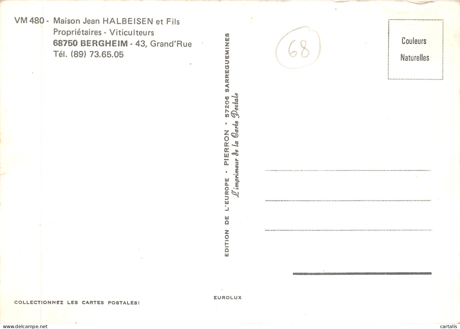 68-BERGHEIM-N 592-C/0071 - Other & Unclassified