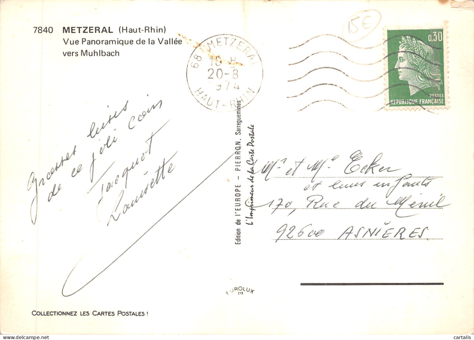 68-METZERAL-N 592-B/0365 - Other & Unclassified