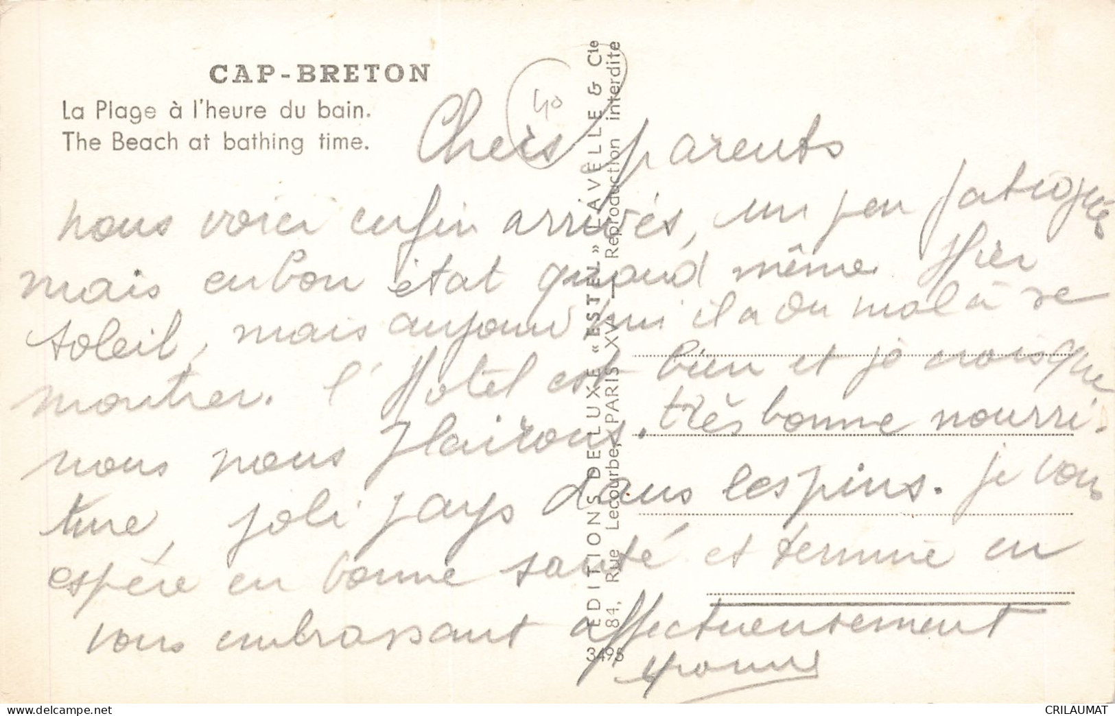 40-CAP BRETON-N°T5311-H/0373 - Other & Unclassified