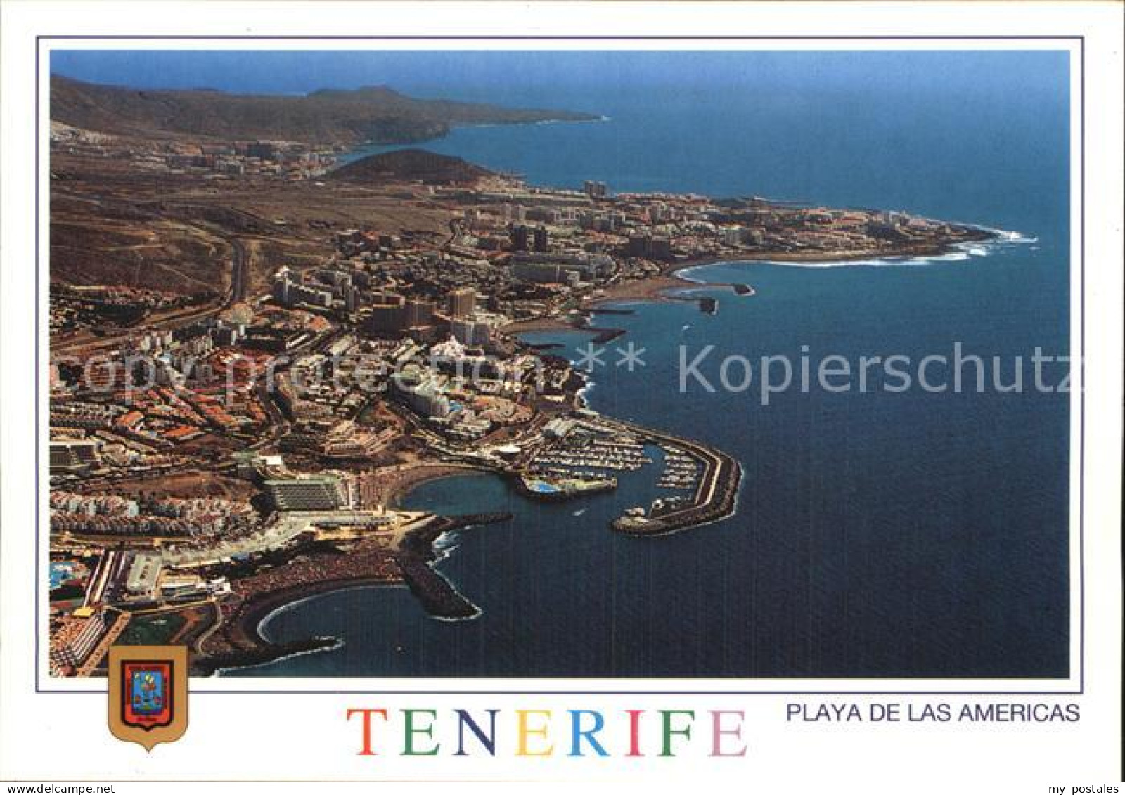 72517928 Playa De Las Americas Fliegeraufnahme Mit Hafen Arona Tenerife Islas Ca - Autres & Non Classés