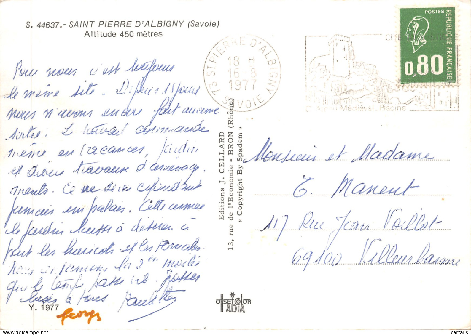 73-SAINT PIERRE D ALBIGNY-N 593-A/0085 - Saint Pierre D'Albigny