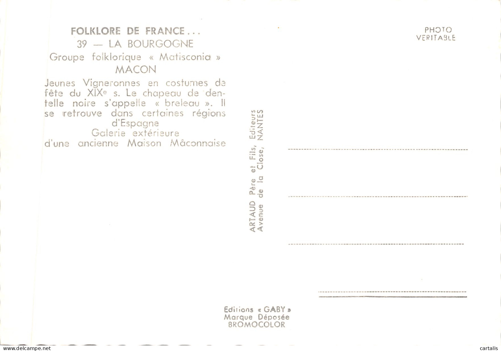 71-MACON-COSTUMES-N 592-D/0315 - Macon