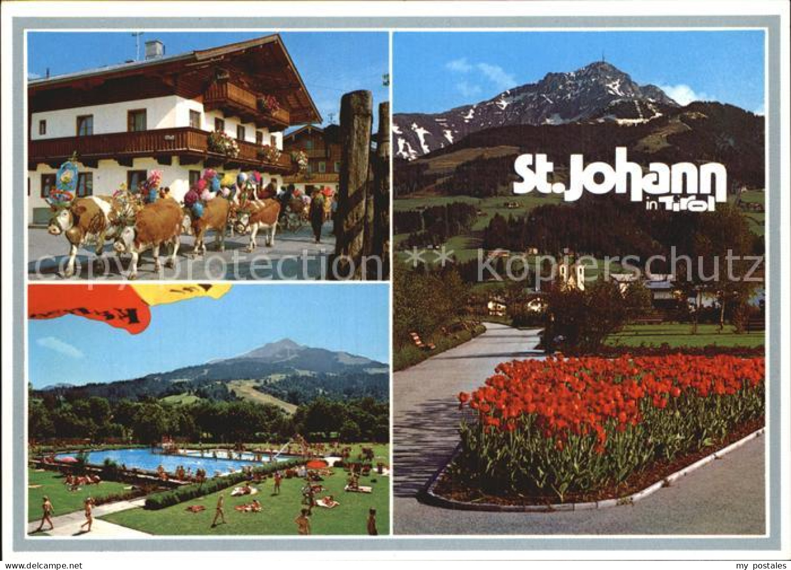 72517868 St Johann Tirol Almabtrieb Kurpromenade Freibad St. Johann In Tirol - Autres & Non Classés