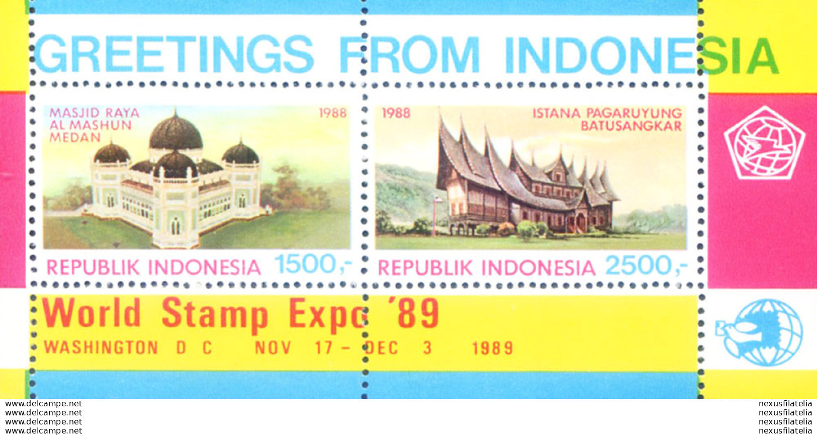 "World Stamp Expo '89". - Indonésie
