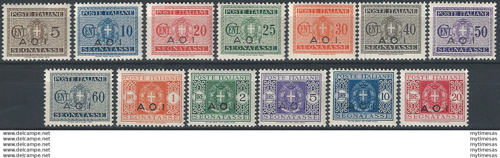 1939-40 Africa Orientale Italiana Segnatasse 13v. MNH Sassone N. 1/13 - Sonstige & Ohne Zuordnung