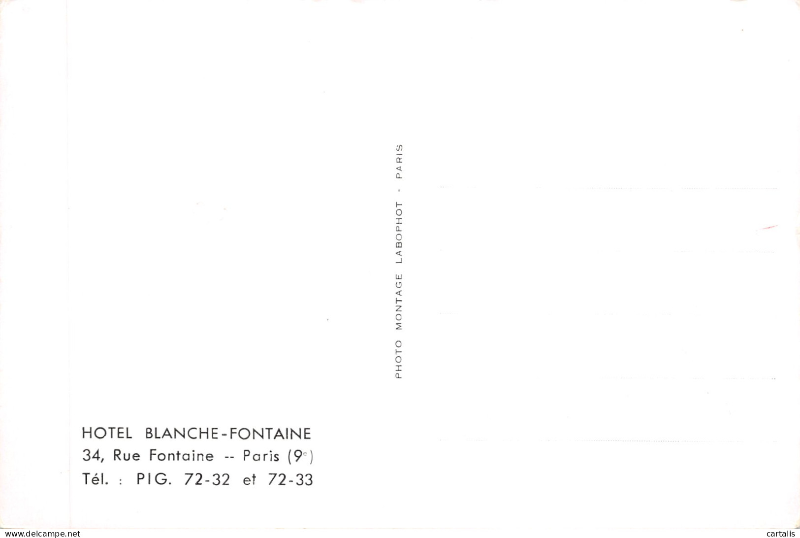 75-PARIS-9 EME-HOTEL BLANCHE FONTAINE-N 593-C/0125 - Arrondissement: 09