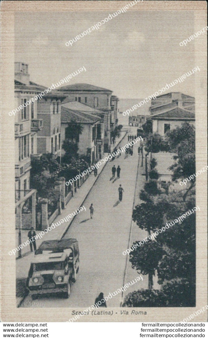 Bq585 Cartolina Scauri Via Roma Provincia Di Latina - Latina