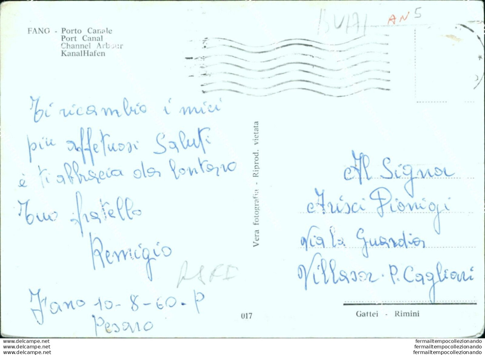 Bu171 Cartolina Fano Porto Canale Provincia Di Pesaro Marche - Pesaro
