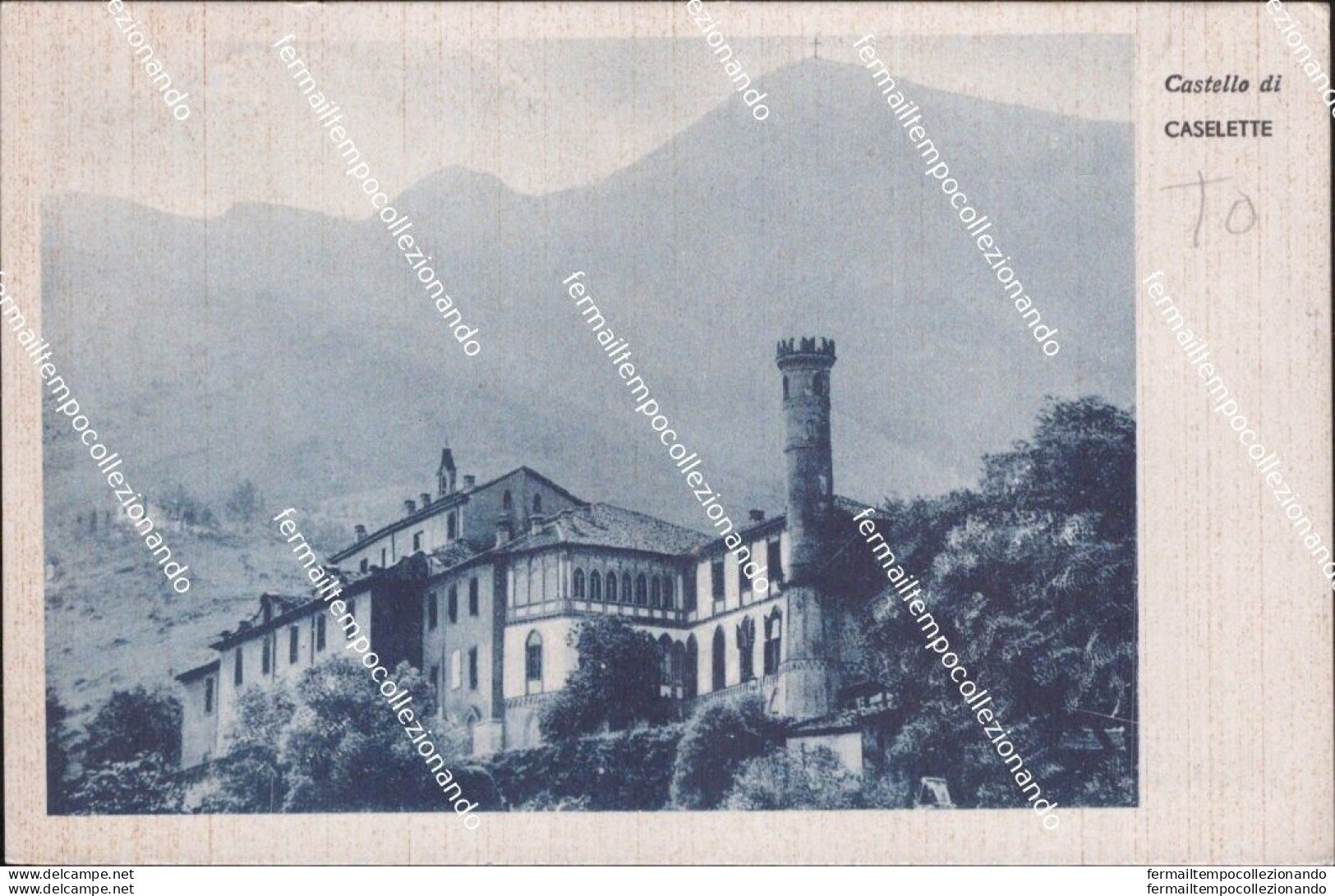 Cm576 Cartolina Castello Di Caselette Provincia Di Torino Piemonte - Other & Unclassified