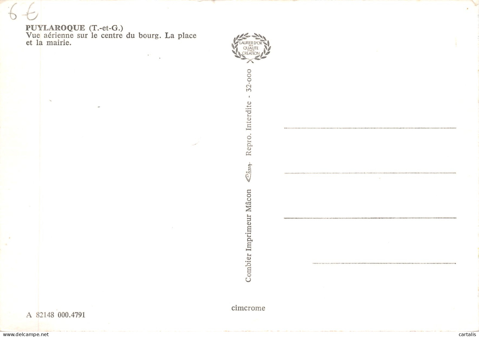 82-PUYLAROQUE-N 594-A/0267 - Other & Unclassified