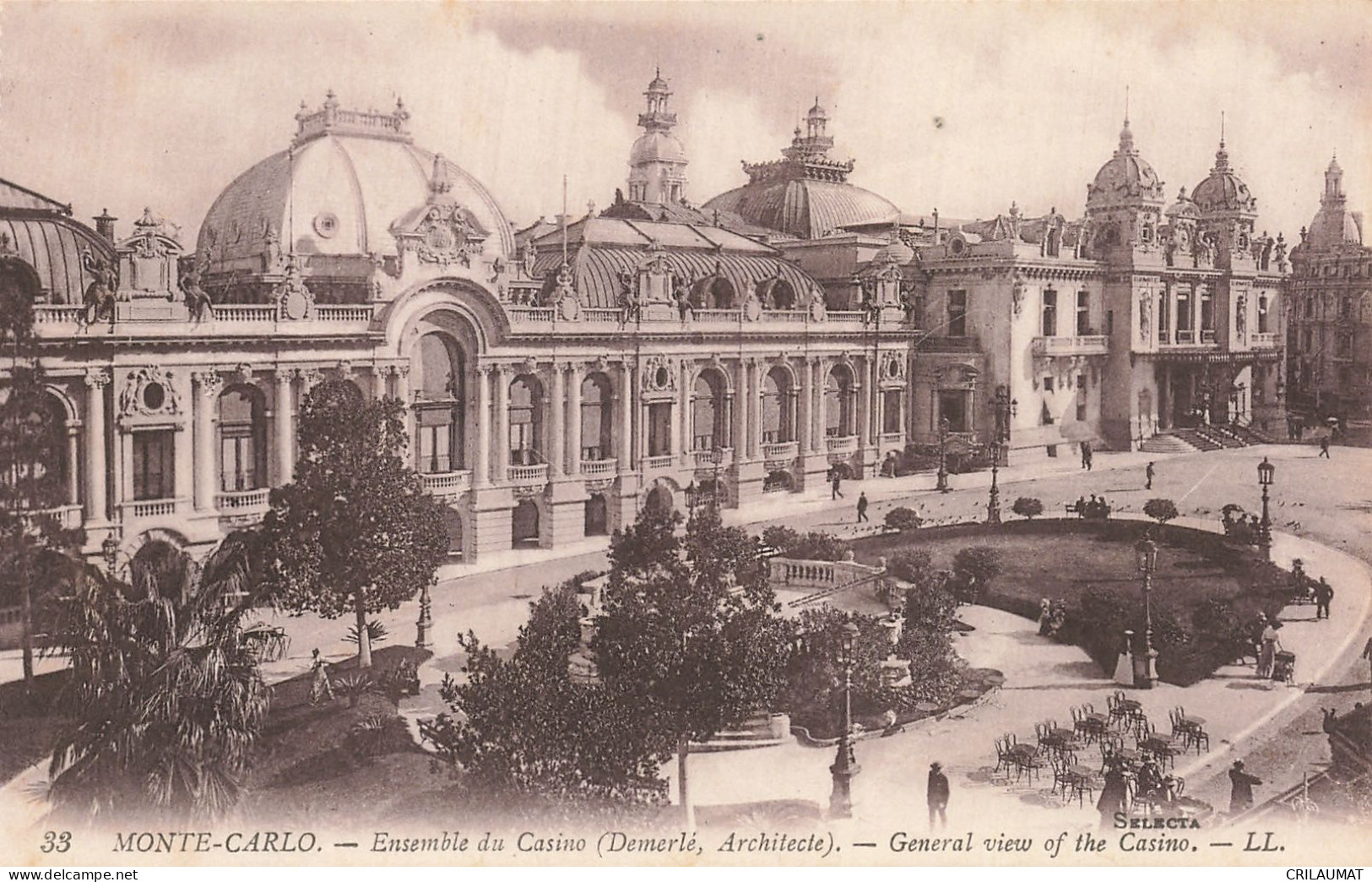 98-MONTE CARLO LE CASINO-N°T5312-H/0125 - Autres & Non Classés