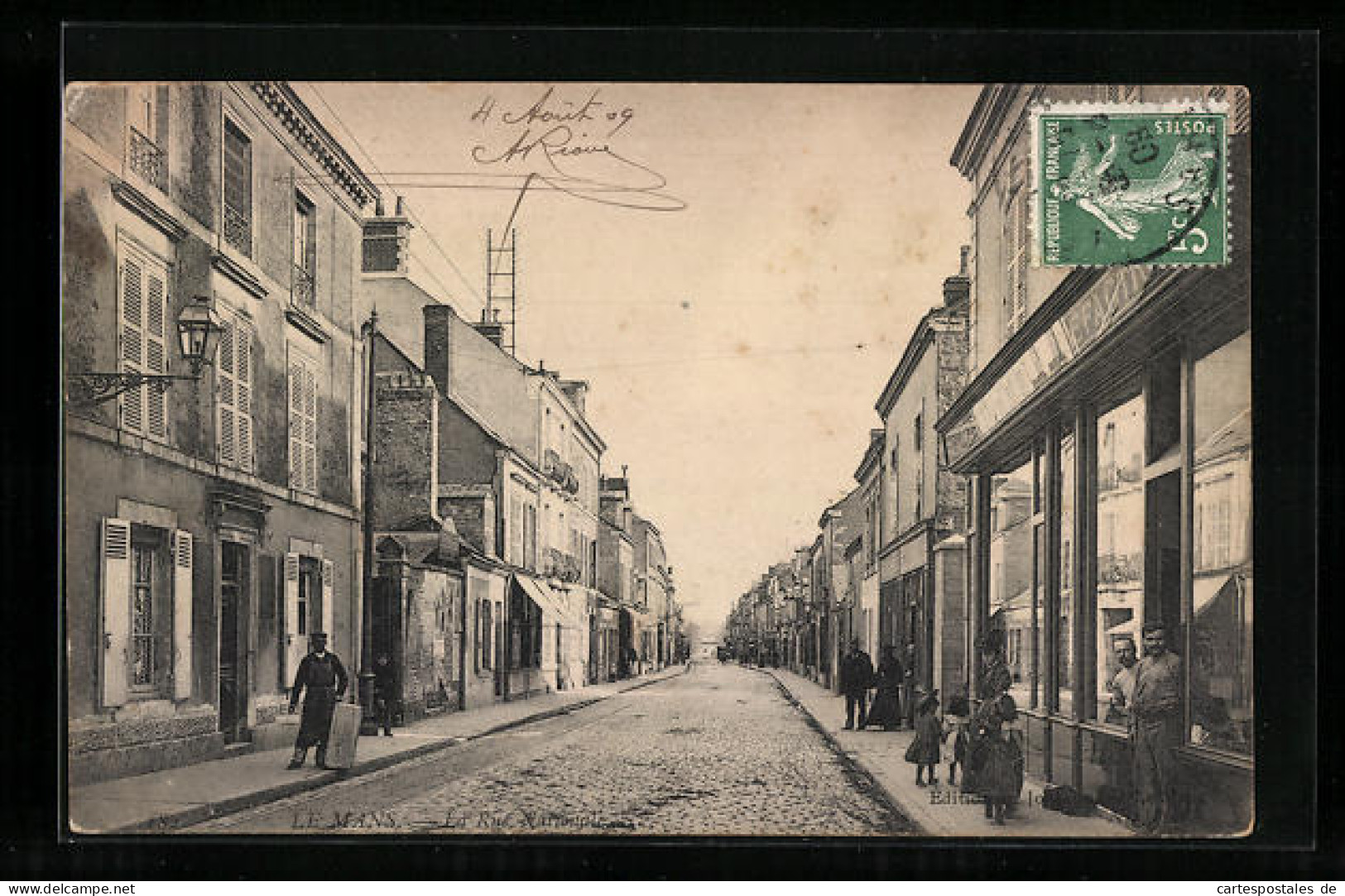 CPA Le Mans, La Rue Nationale  - Le Mans