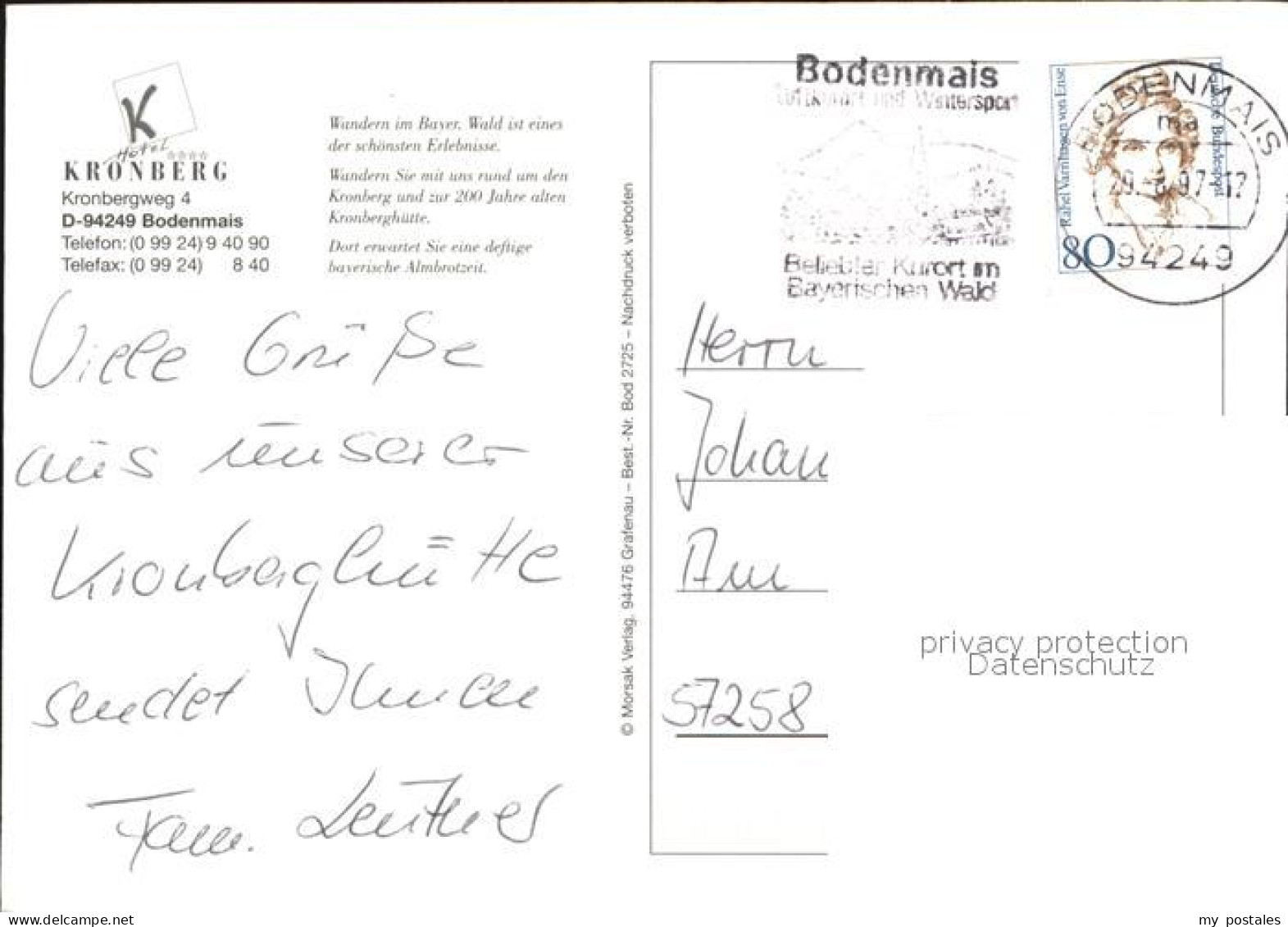 72517472 Bodenmais Kronberg Bayer. Wald  Bodenmais - Bodenmais