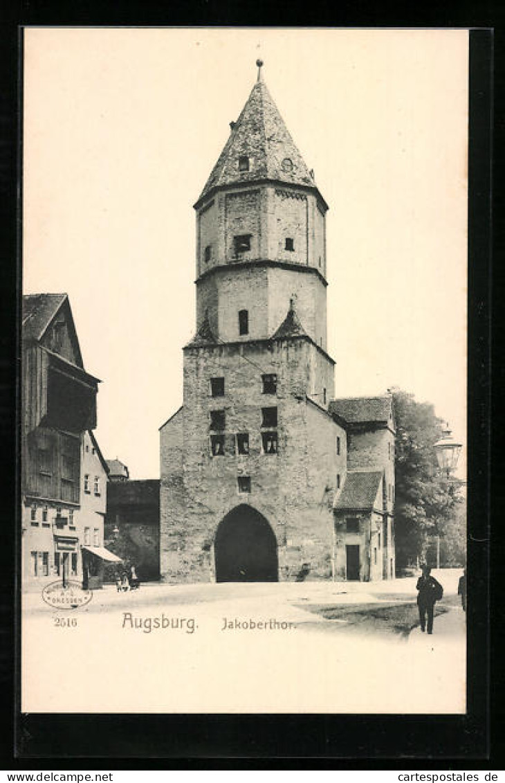 AK Augsburg, Blick Auf Jakoberthor  - Augsburg