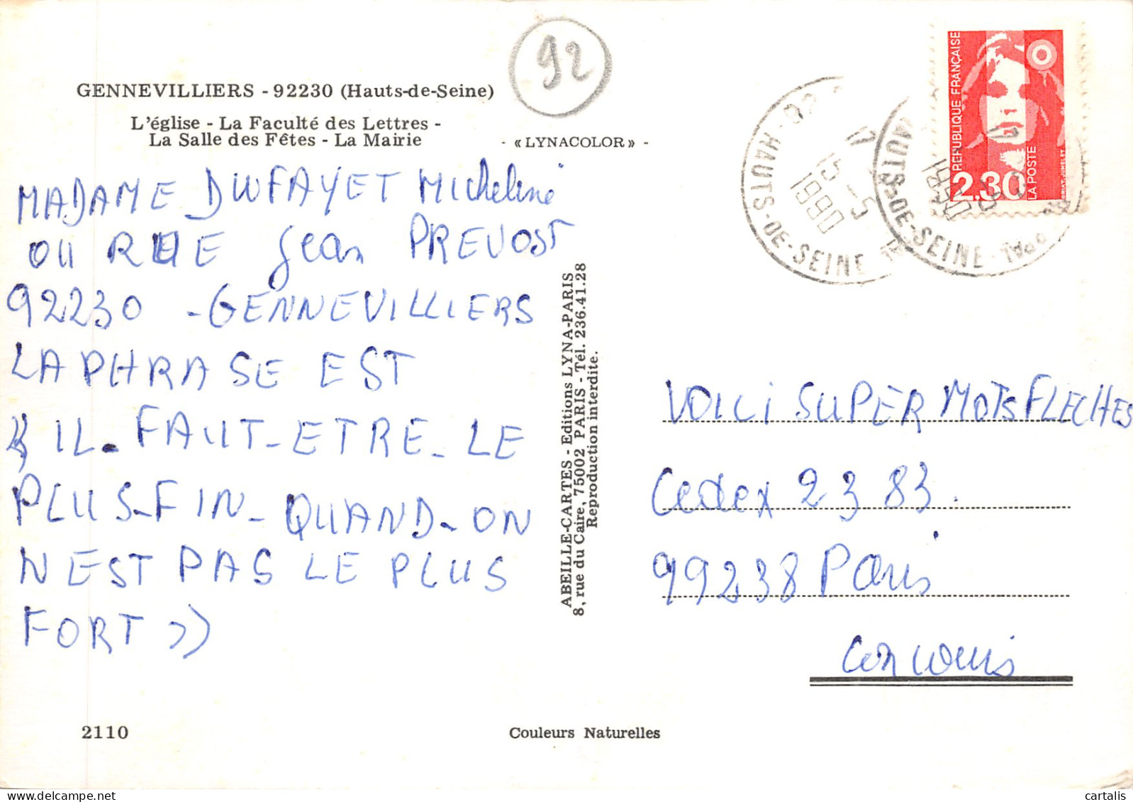 92-GENNEVILLIERS-N 595-A/0263 - Gennevilliers